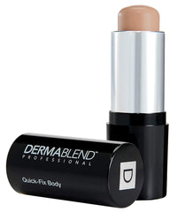 Dermablend stick front view showing shade and quick full coverage benefit
