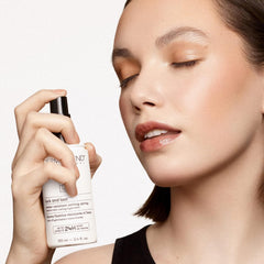 Dermablend close-up mist texture demonstrating fine even coverage benefit