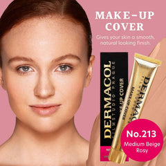 Dermacol product on spatula demonstrating creamy consistency and buildable coverage