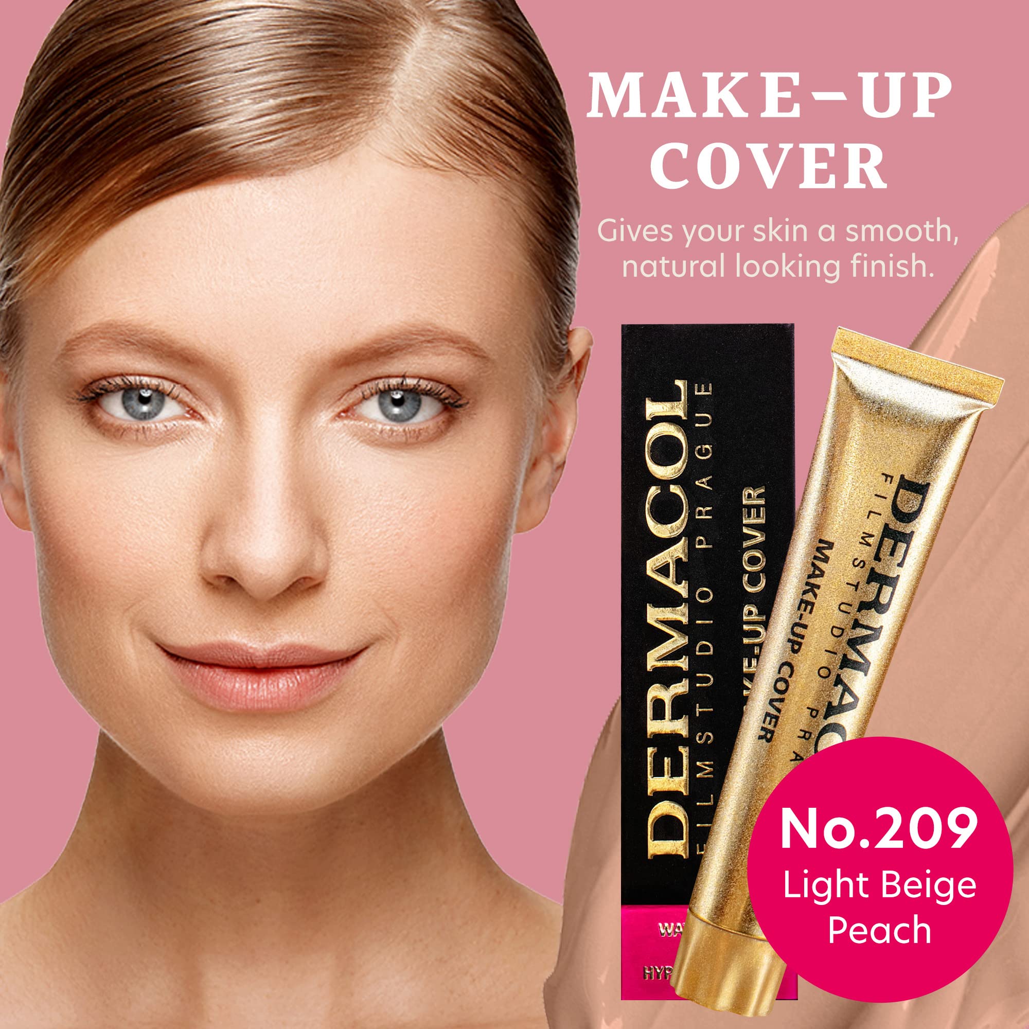 Dermacol close-up matte finish on skin highlighting smooth even tone benefit