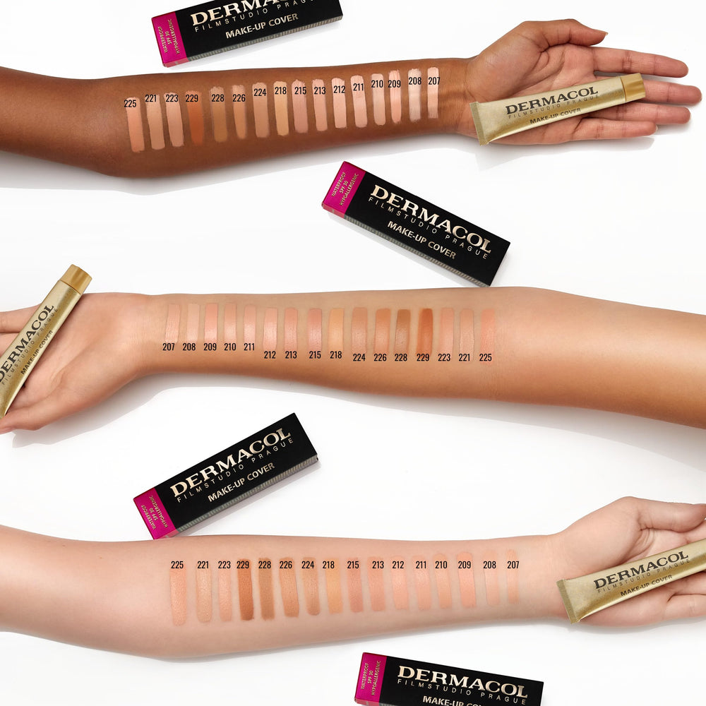 Dermacol applied on face portrait showing even matte skin benefit