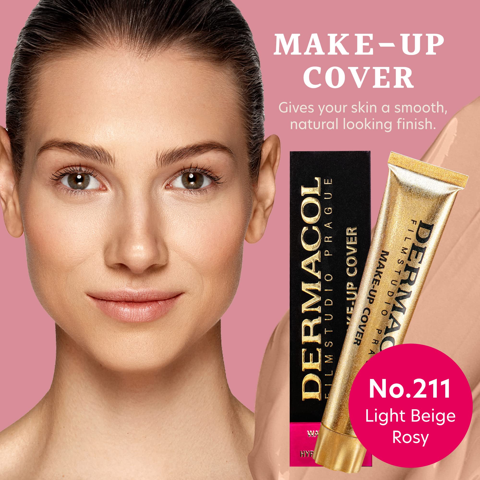 Dermacol textured foundation spread close-up, smooth-blending benefit