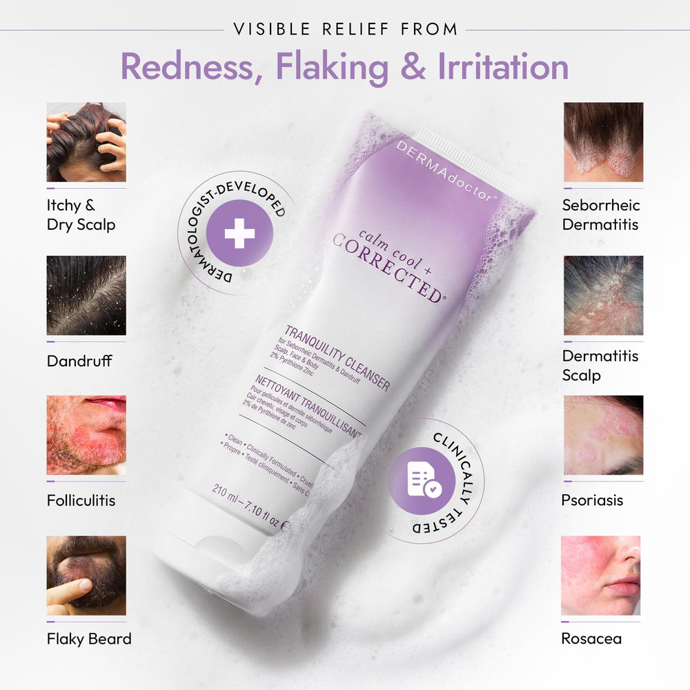 DERMAdoctor lather in hand demonstrating mild foam and rinseability benefit