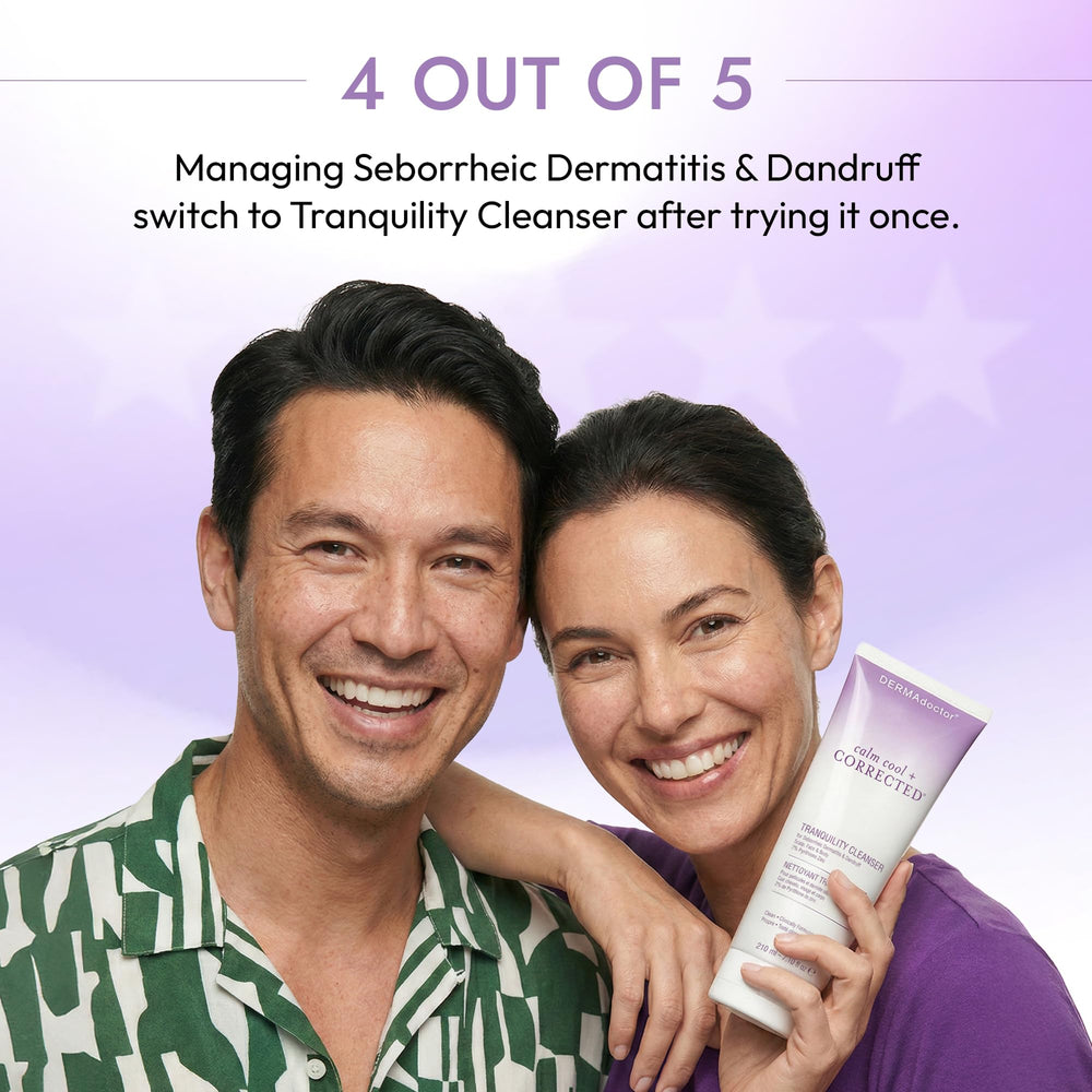 DERMAdoctor bottle held in hand showing 7.1 fl oz scale and travel-friendly size