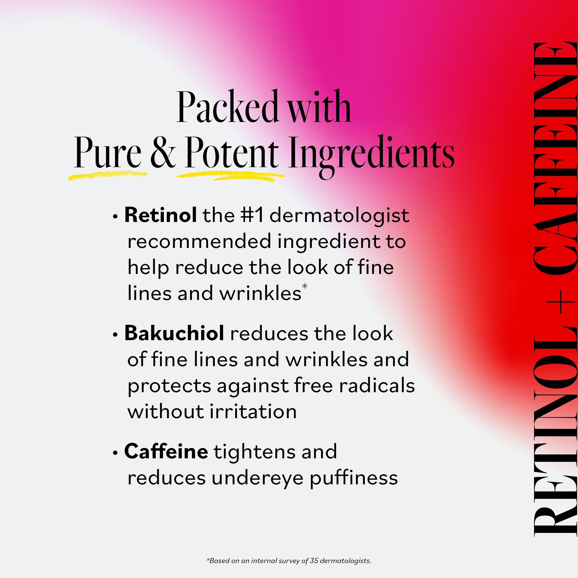Derma E illustrative before and after effect for under-eye improvement