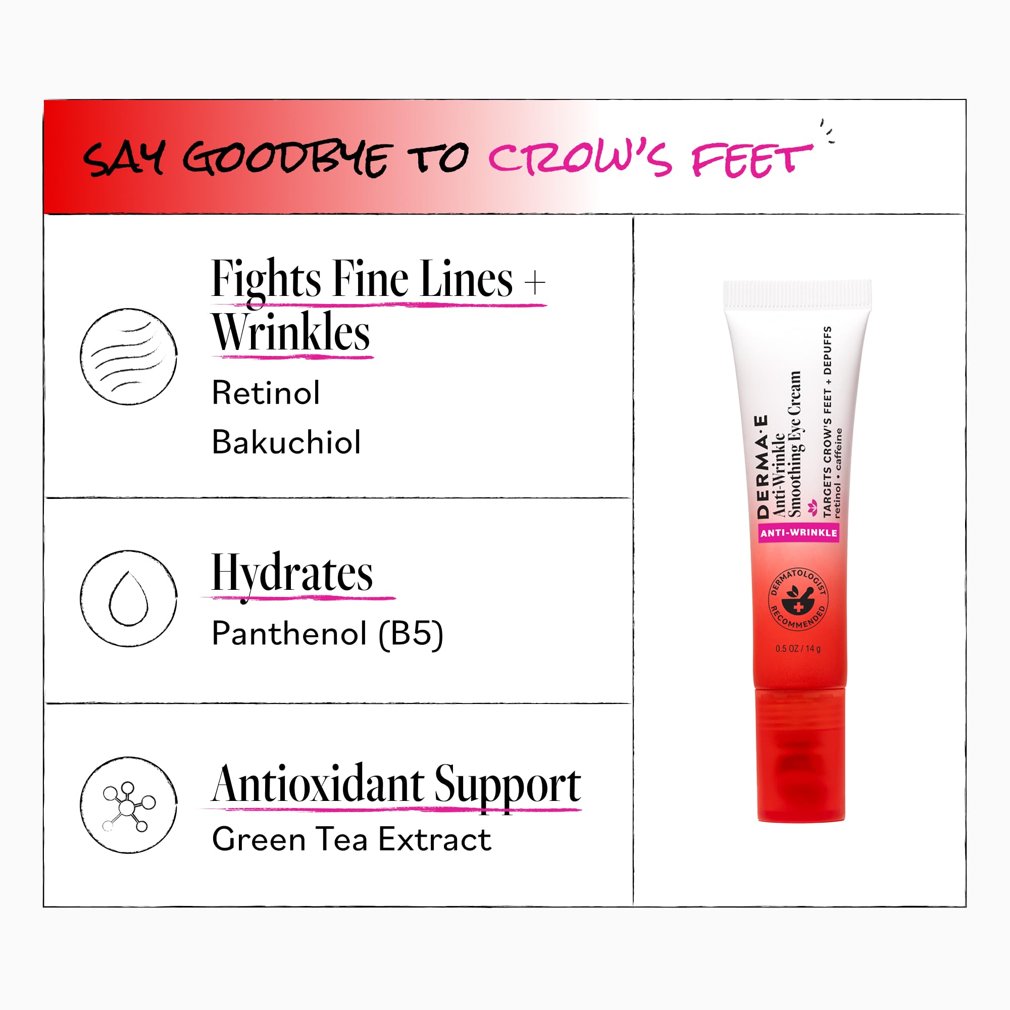 Derma E tube in hand to show 0.5 fl oz size and scale