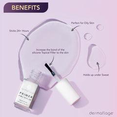 Dermaflage primer applicator brush detail highlighting precise targeted application and control