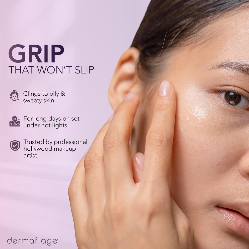 Dermaflage primer on skin application demonstrating targeted placement and enhanced bonding