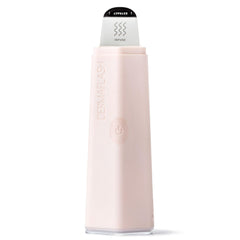 DERMAFLASH front view of device showing blush finish and travel-ready design benefit