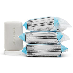 Dermaharmony front packaging showing 4 oz bar and clear label benefit