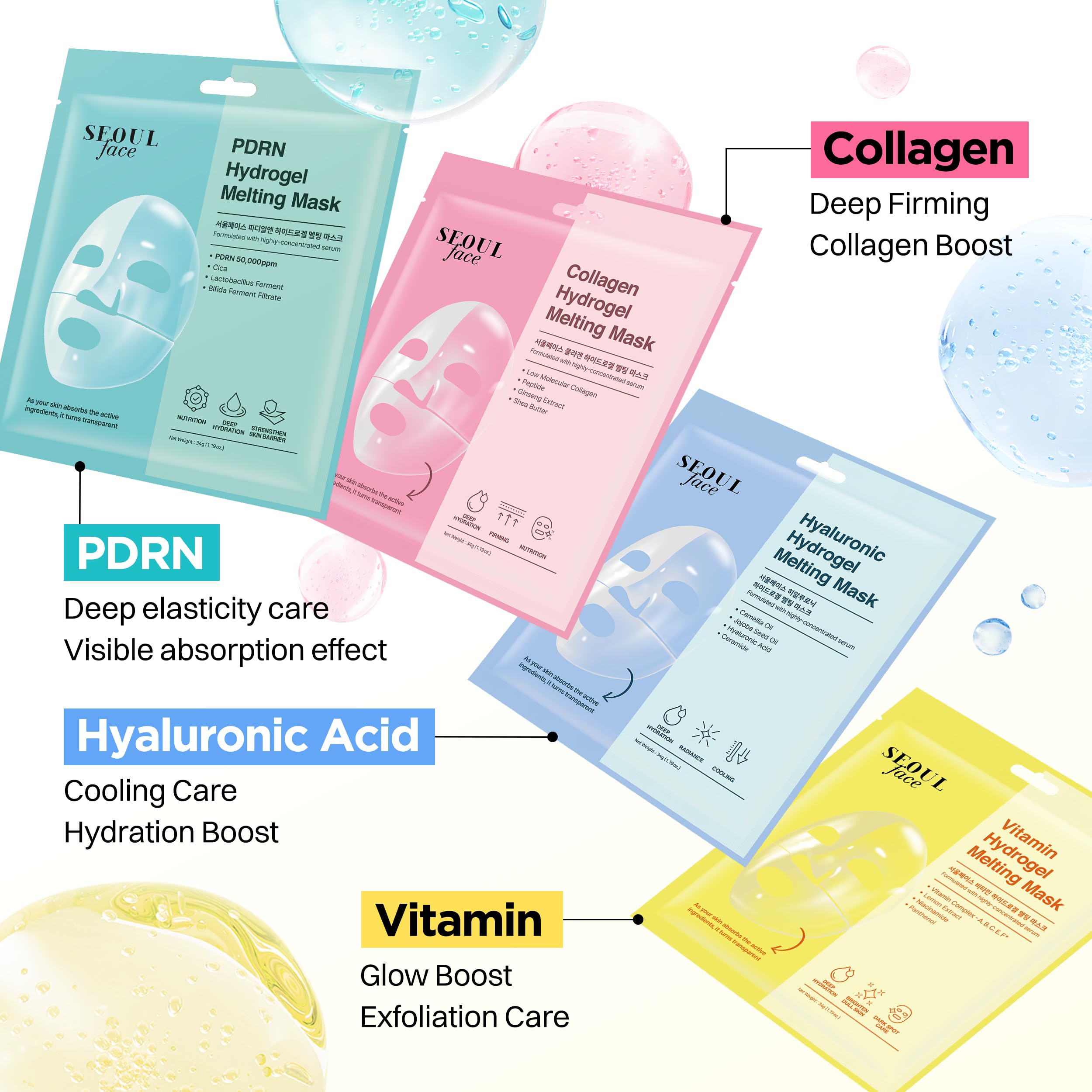 DERMAL collagen mask texture close-up showing dense jelly for firming feel