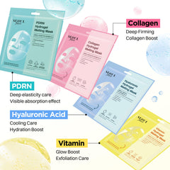 DERMAL collagen mask texture close-up showing dense jelly for firming feel