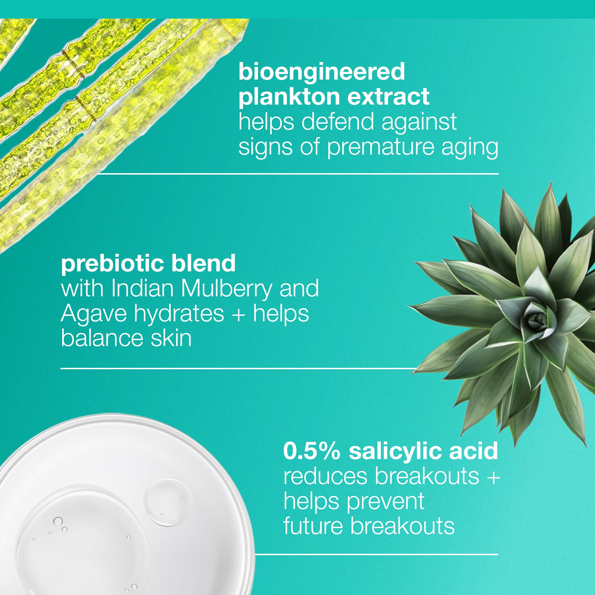 Dermalogica botanical extracts flatlay conveying prebiotic ingredients and skin-balancing benefits