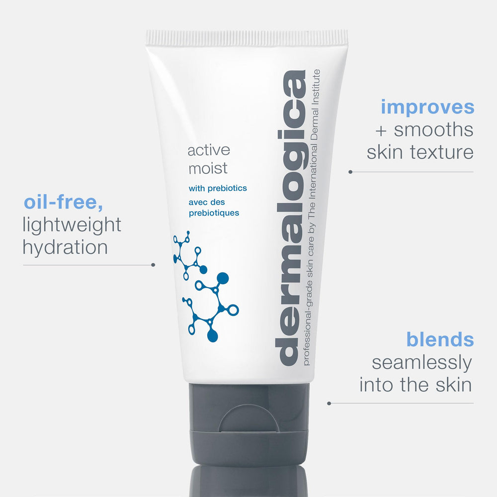 Dermalogica creamy lotion texture close-up showing lightweight absorption benefit