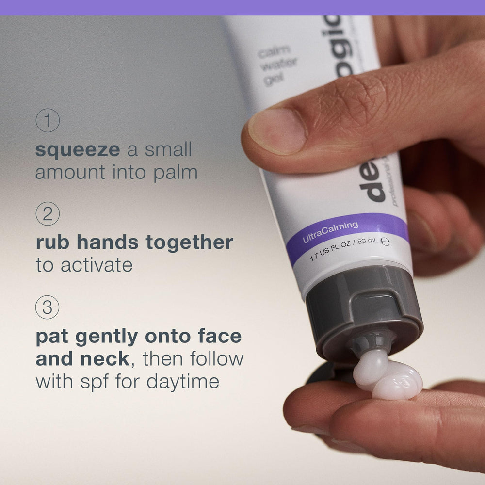 Dermalogica application on hand showing spreadability and quick skin comfort