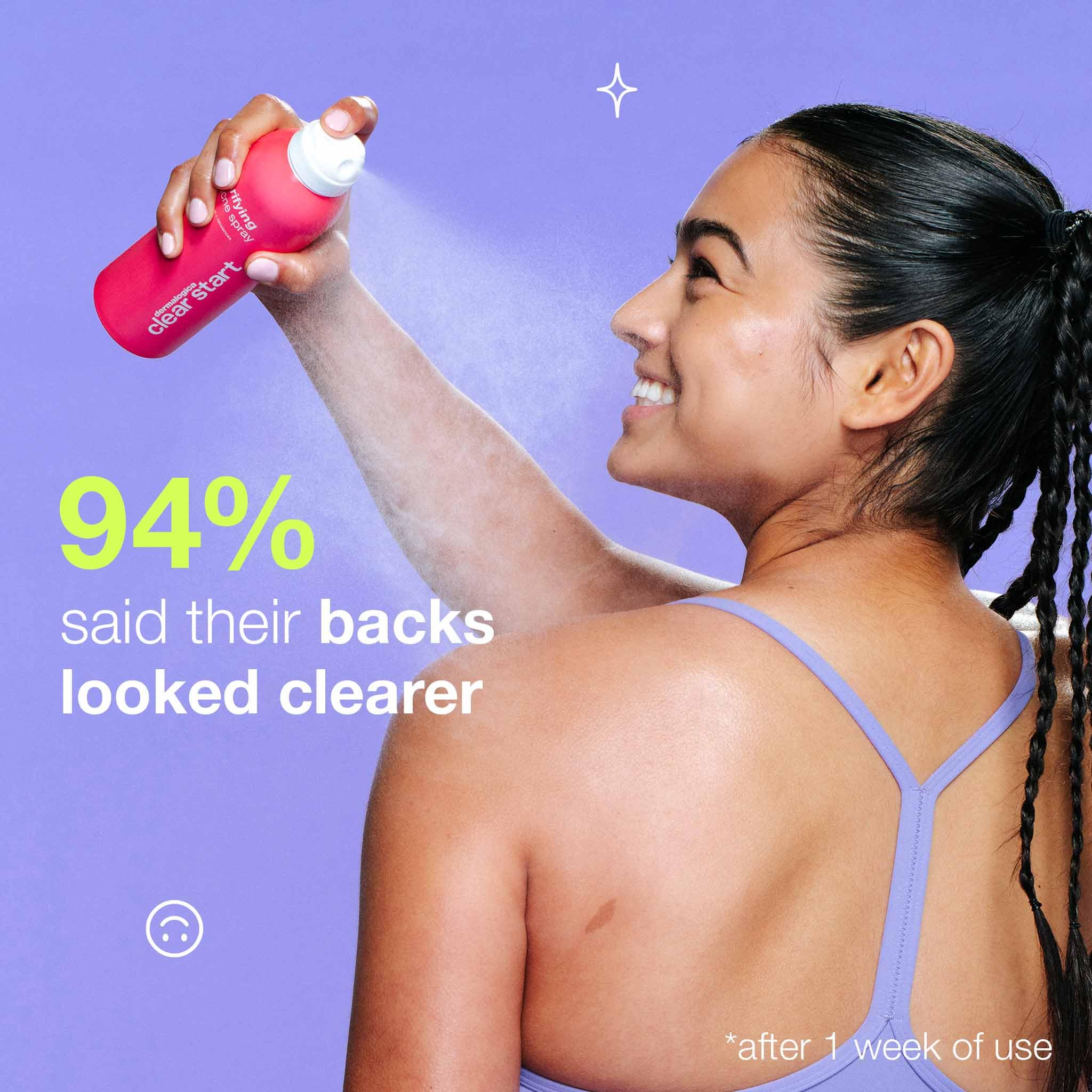 Dermalogica bottle staged with towel in a bathroom lifestyle setting