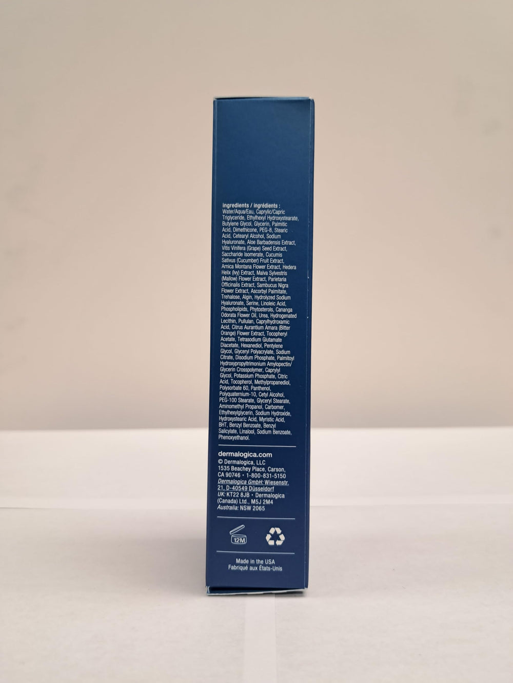 Dermalogica on bathroom shelf lifestyle shot signaling daily routine integration
