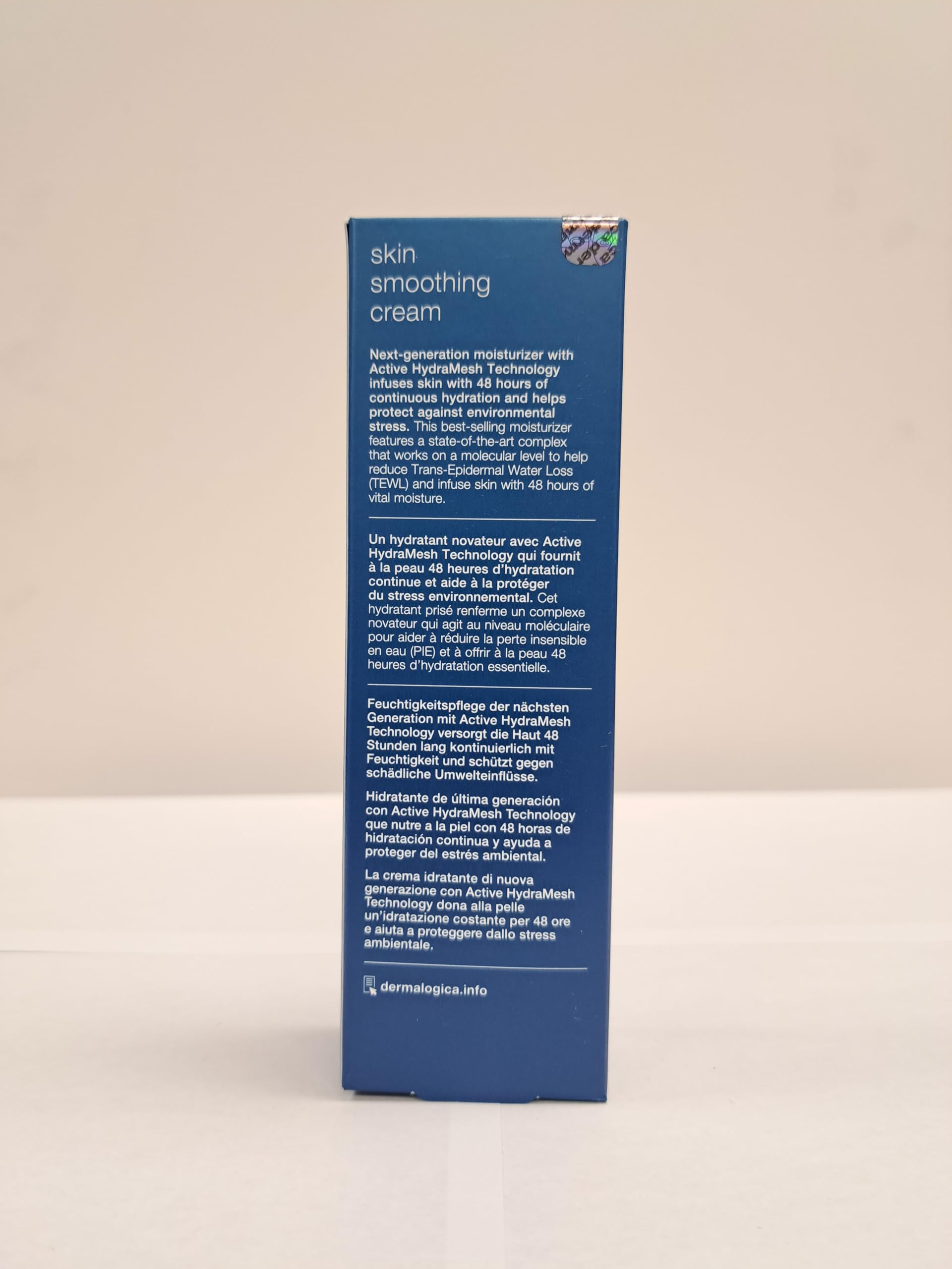 Dermalogica before and after skin showing improved hydration and smoother texture