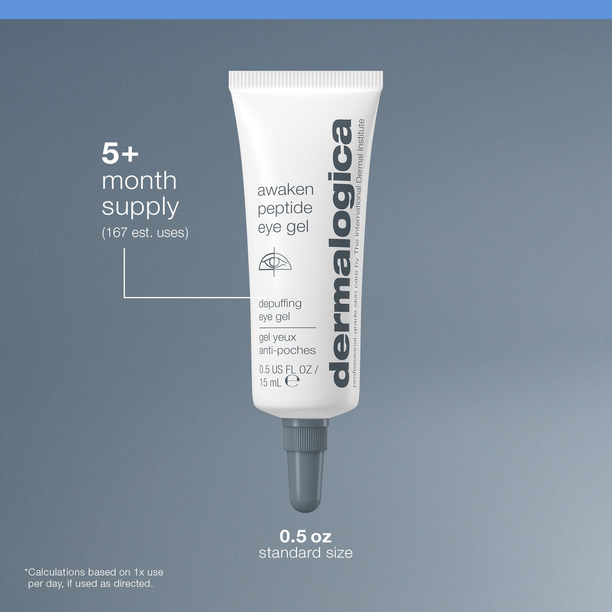 Dermalogica before and after comparison showing visible reduction of under-eye puffiness