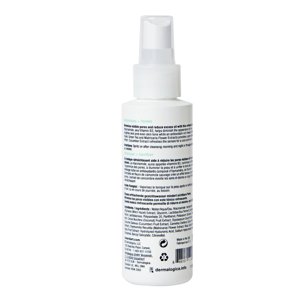 Dermalogica Clear Start close-up of label highlighting niacinamide