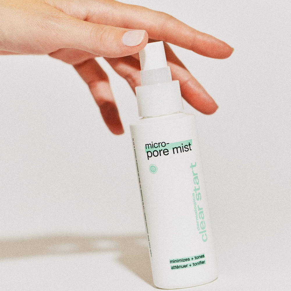 Dermalogica Clear Start rose hips imagery for pore minimizing effect