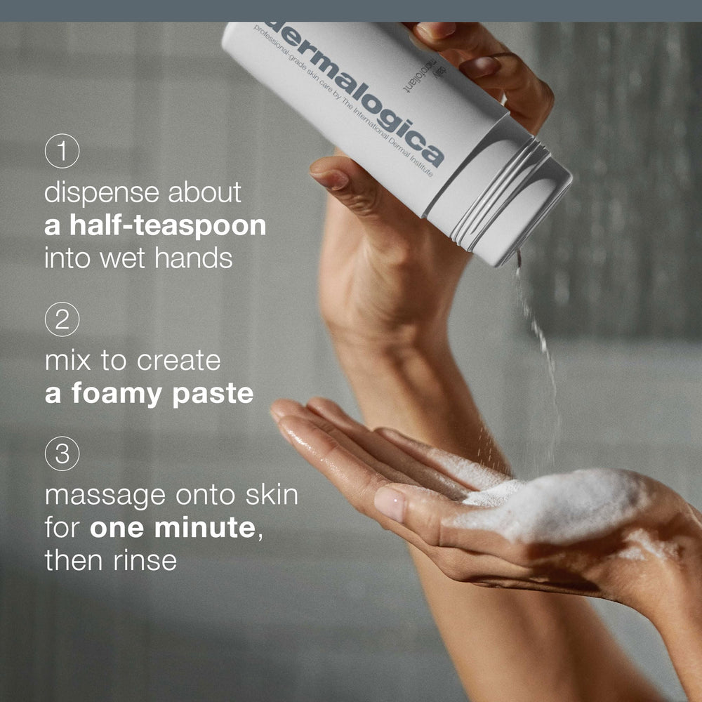 Dermalogica product label close-up highlighting ingredients and clarity