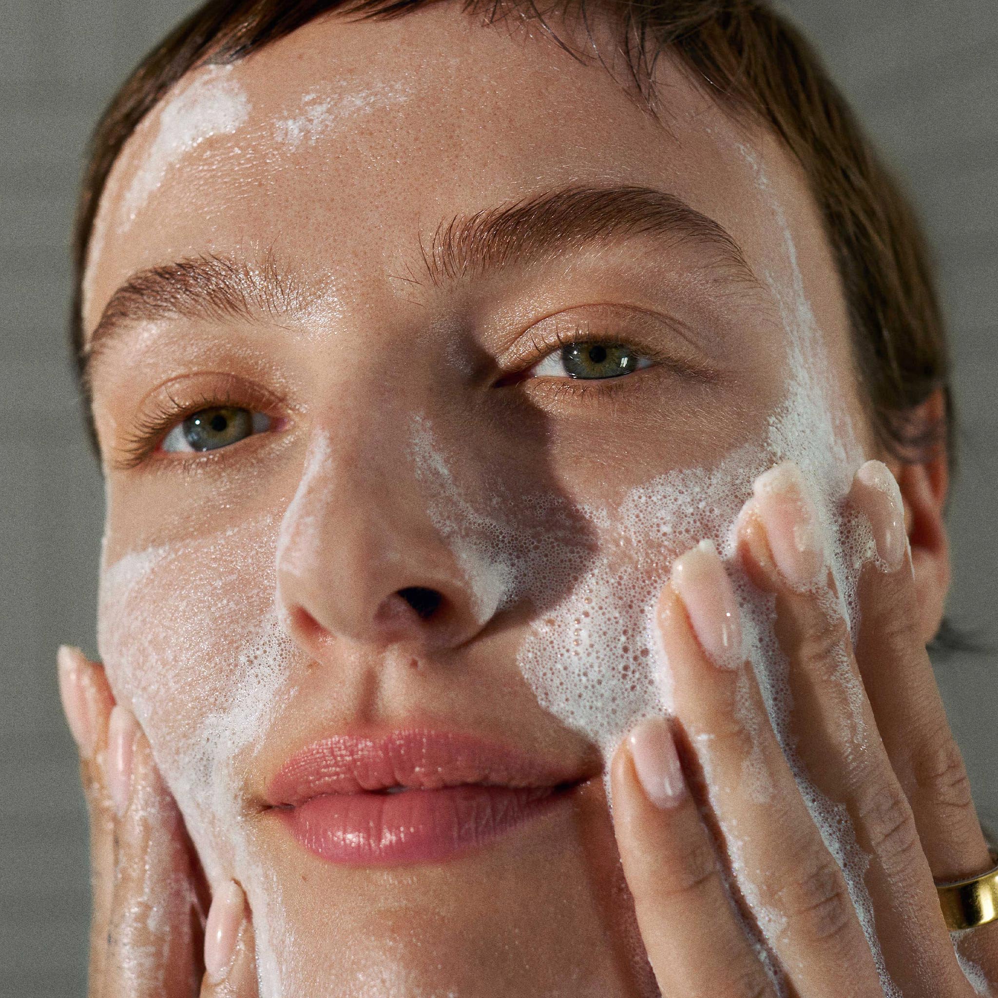 Dermalogica powder texture close-up demonstrating gentle polish benefit