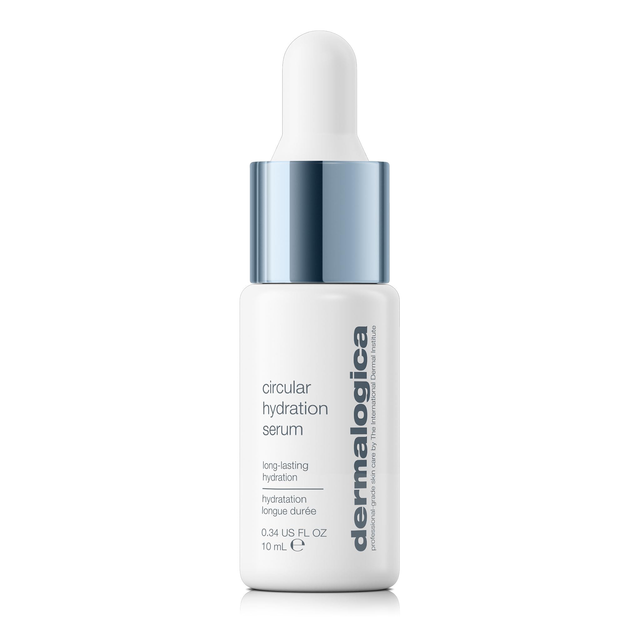 Dermalogica front packaging shows compact serum bottle and professional design benefit hydration