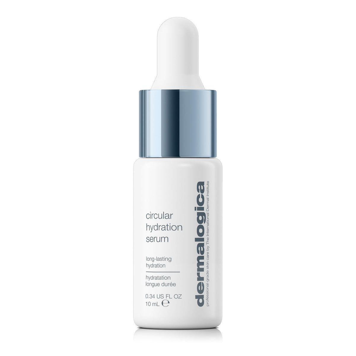 Dermalogica front packaging shows compact serum bottle and professional design benefit hydration