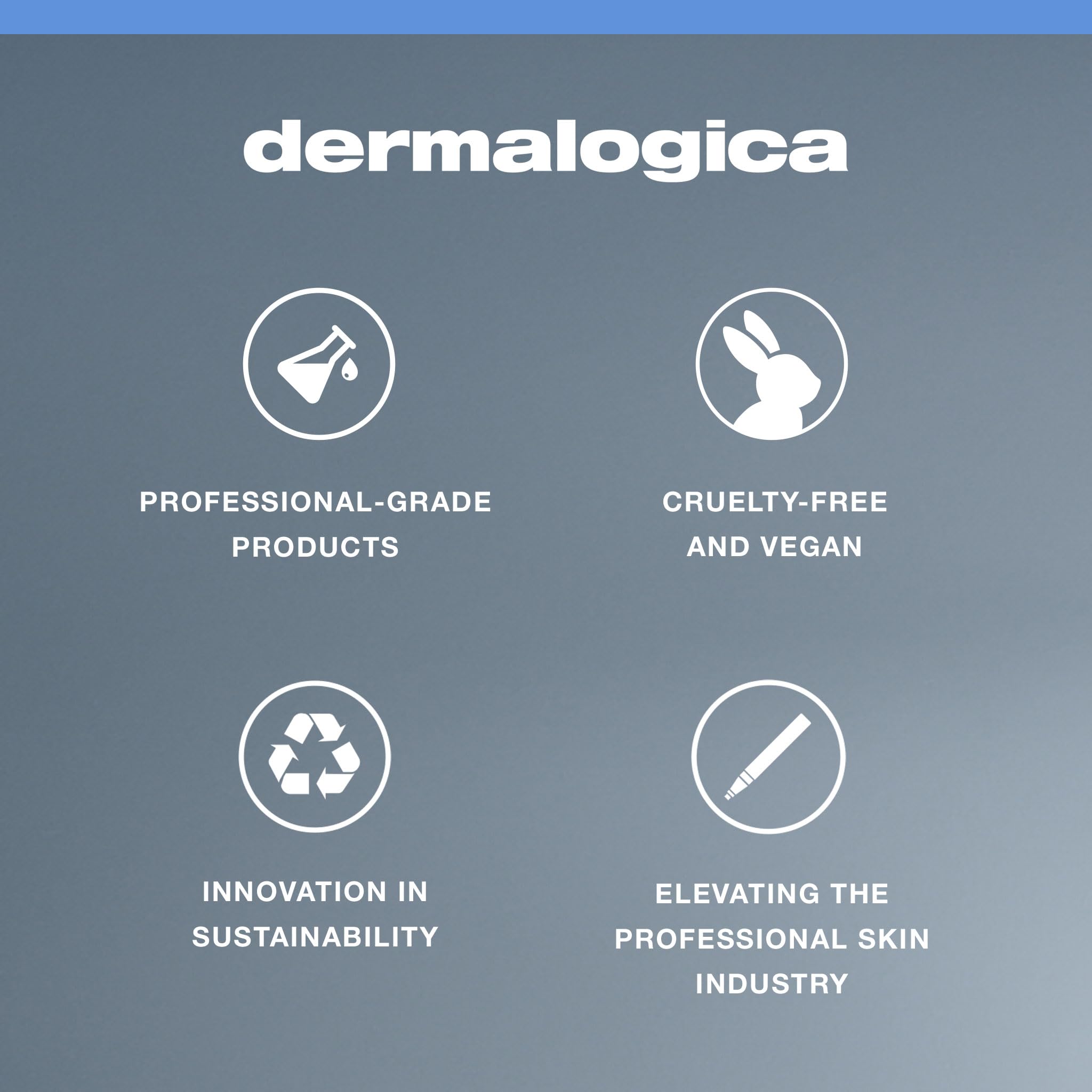 Dermalogica bottle next to ruler for size comparison and portability