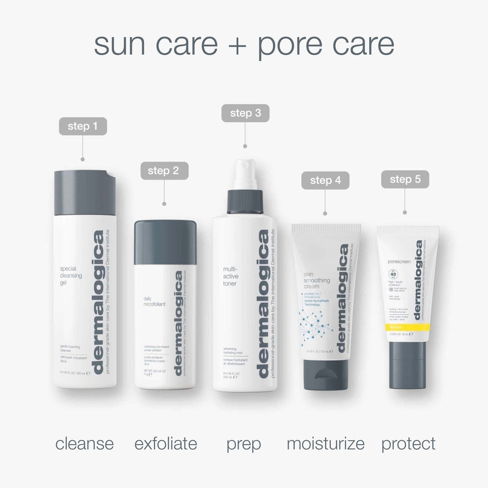 Dermalogica ingredients label close-up displaying zinc oxide protection