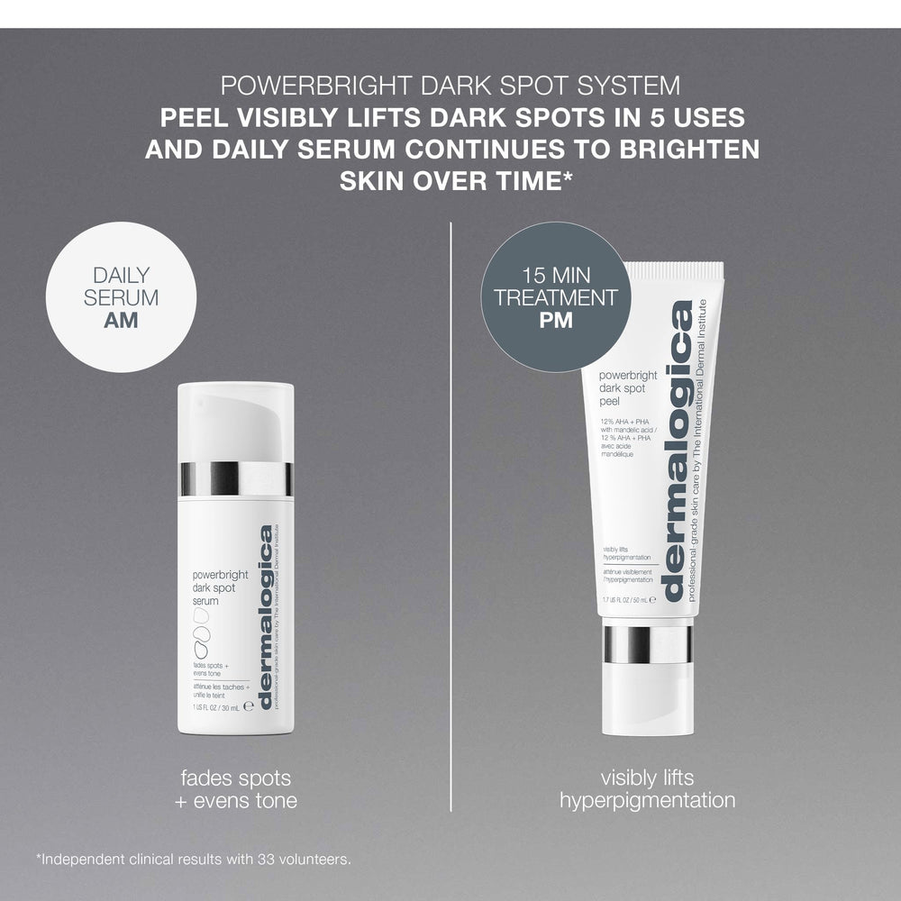 Dermalogica PowerBright next to moisturizer showing layering compatibility