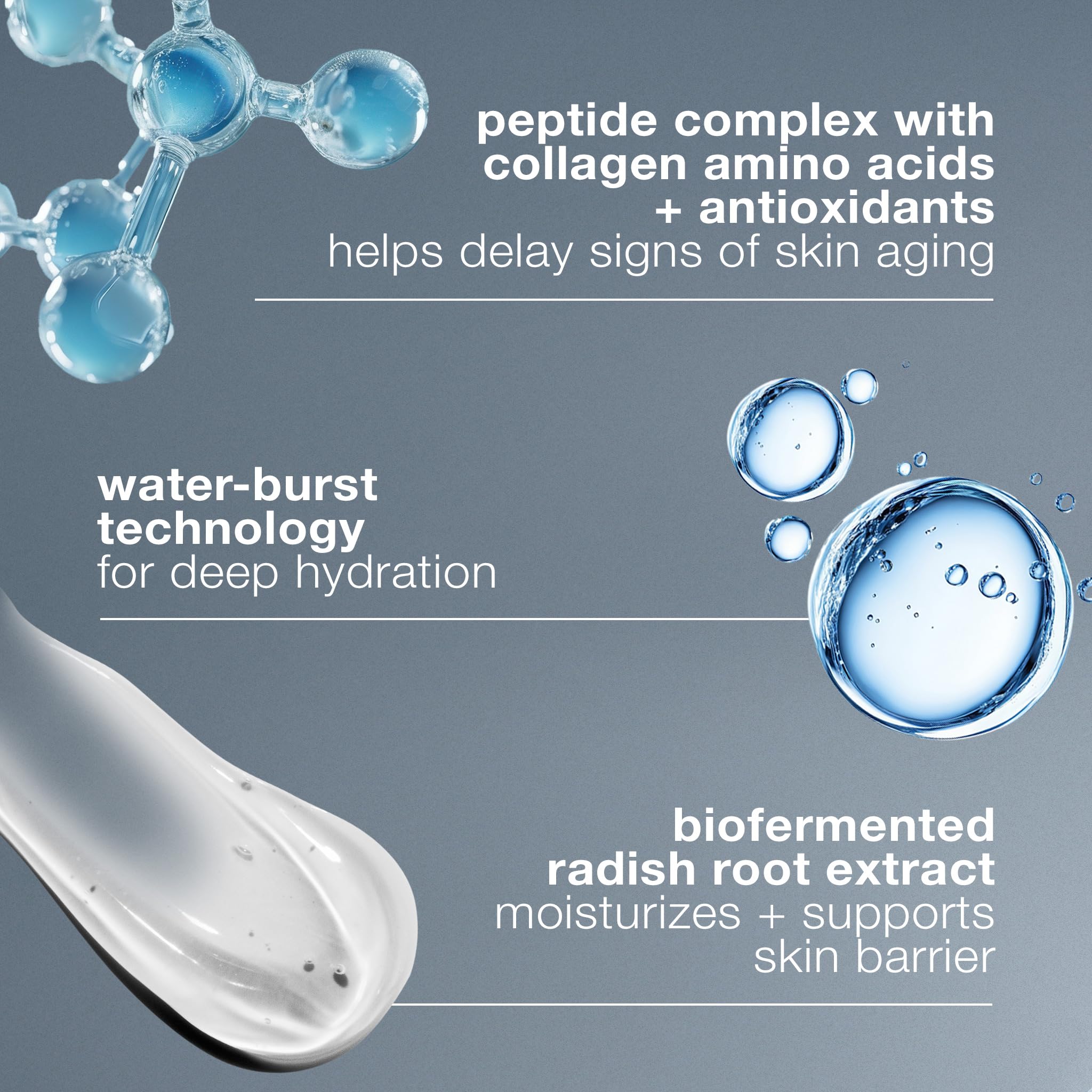 Dermalogica label close-up emphasizing key peptides and botanical actives