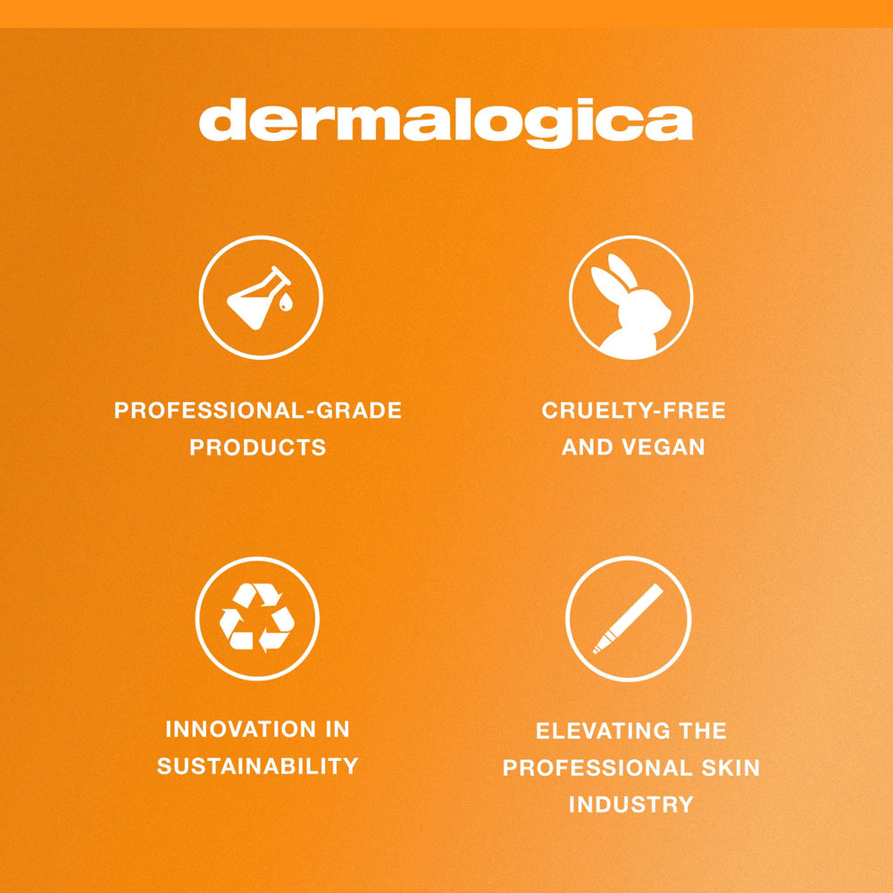 Dermalogica products arranged on bathroom counter showing easy daily routine benefit