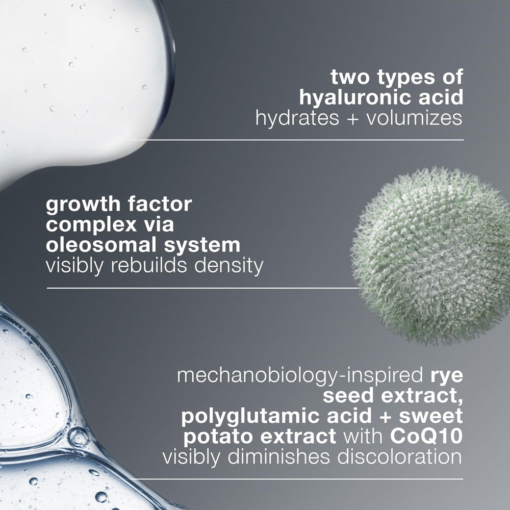 Dermalogica pump dispensing serum drop illustrating easy control and hygienic application benefit