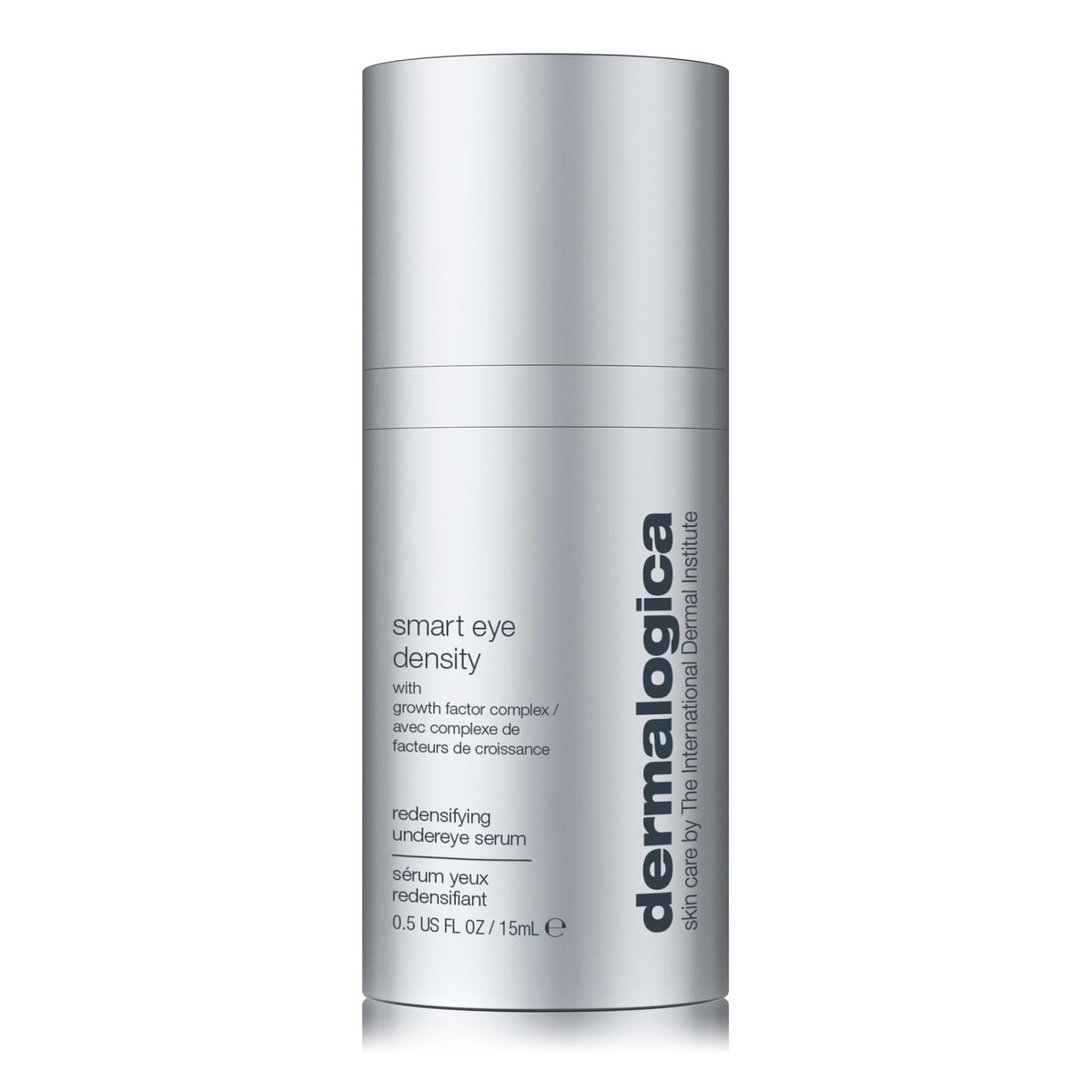 Dermalogica bottle front view showing compact eye serum and visible branding benefit: precise treatment