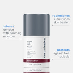 Dermalogica cream texture close-up highlighting rich, nourishing feel