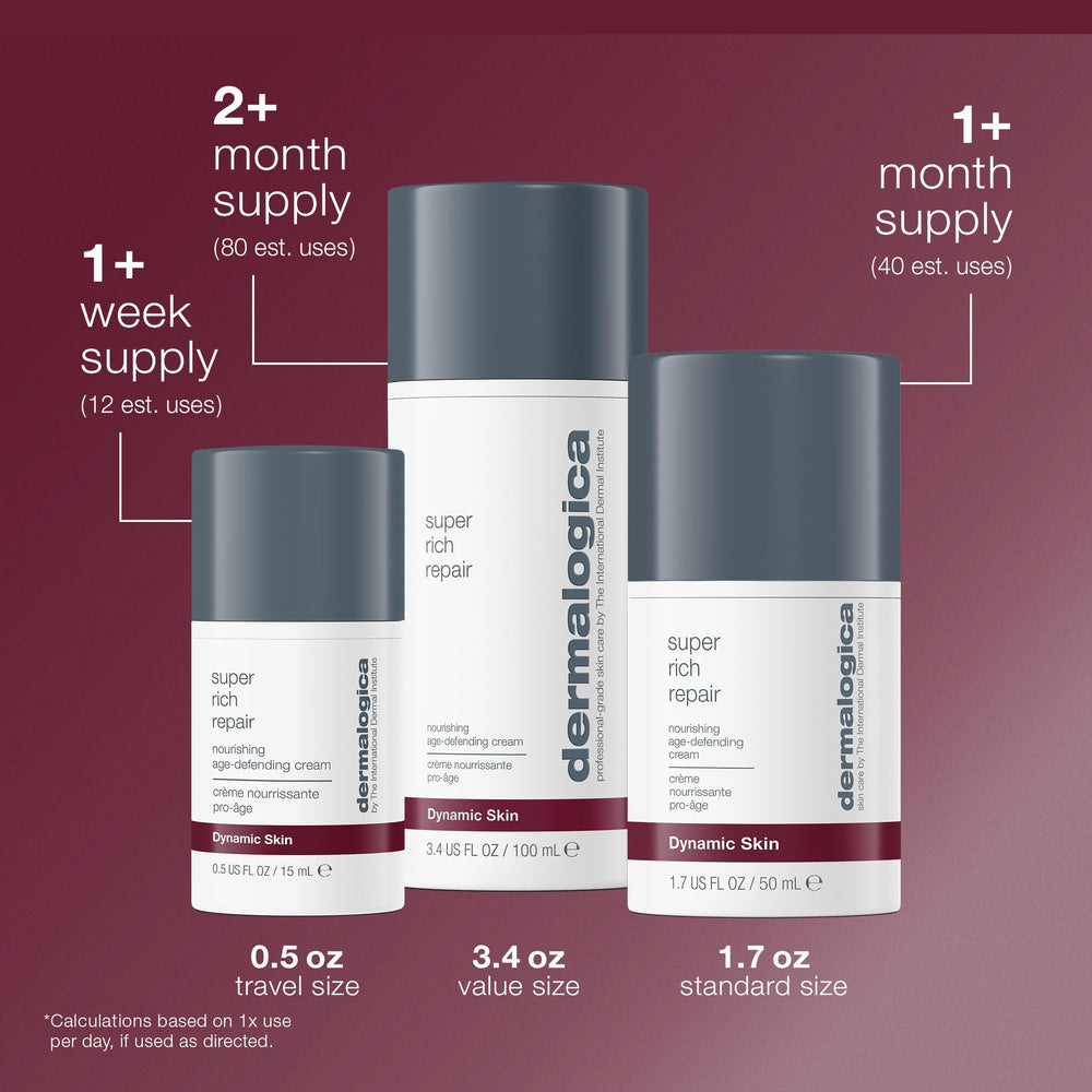 Dermalogica jar next to a ruler for size and 1.7 fl oz scale comparison
