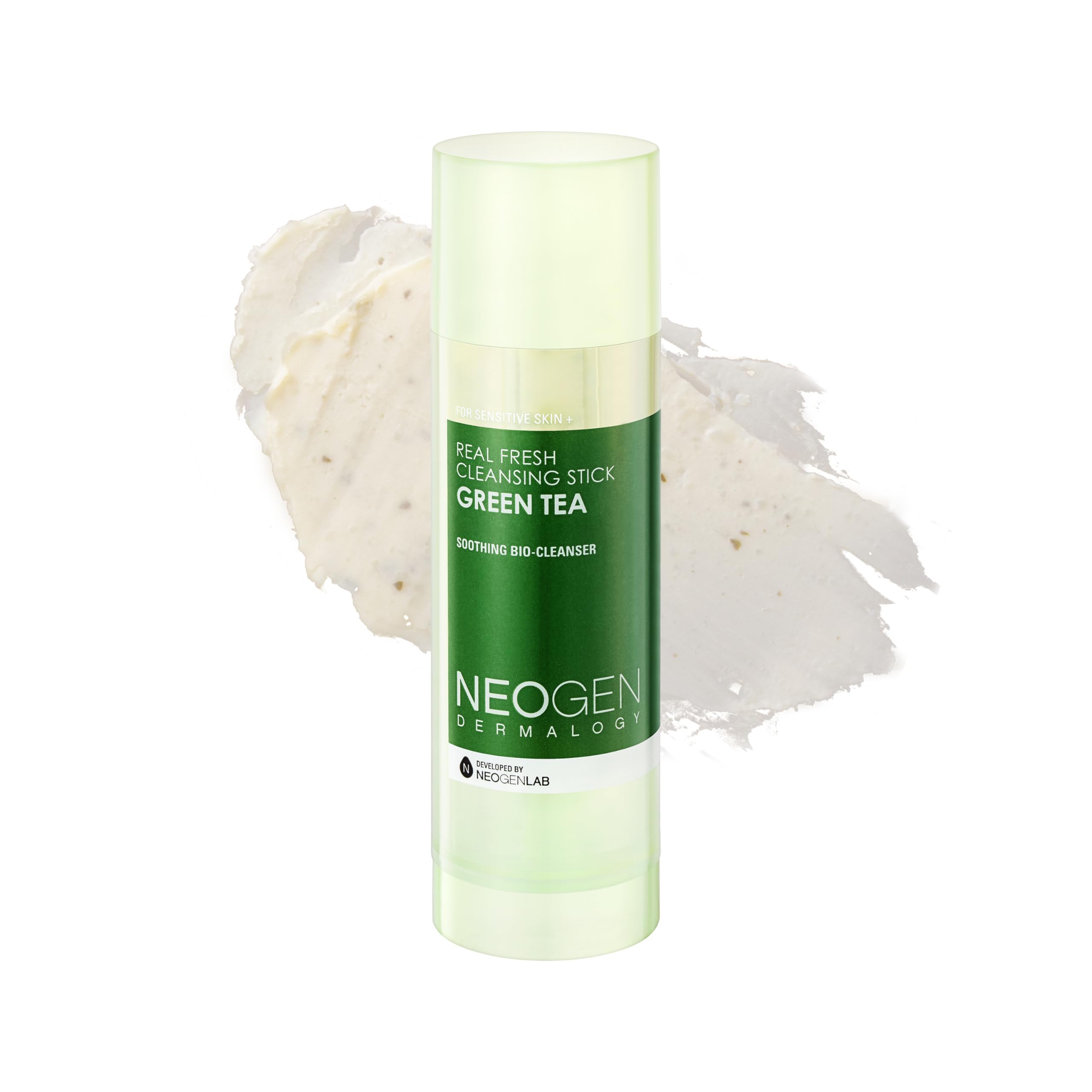 DERMALOGY front view of cleansing stick showing compact packaging and travel convenience