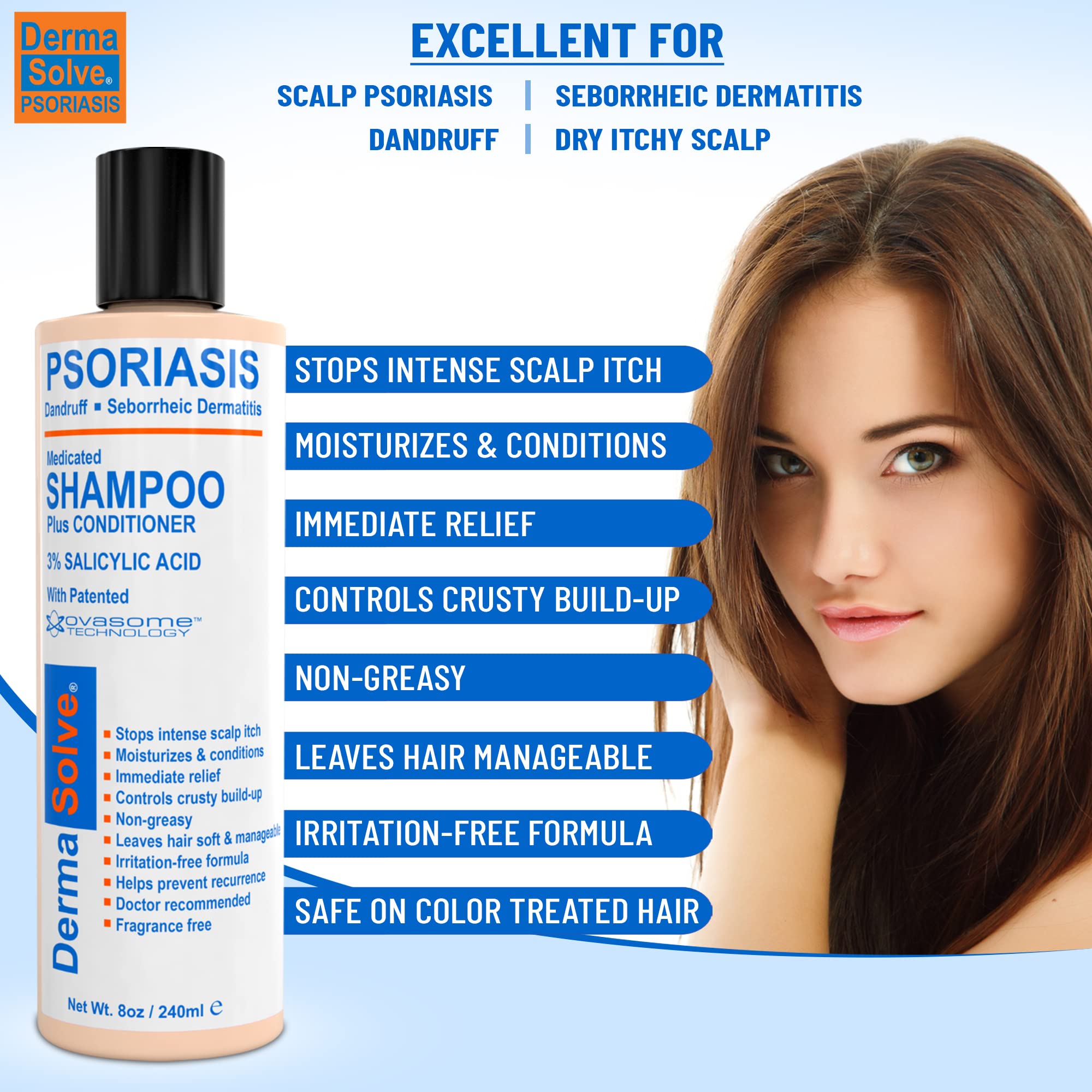 Dermasolve lather on hands demonstrating gentle cleansing action