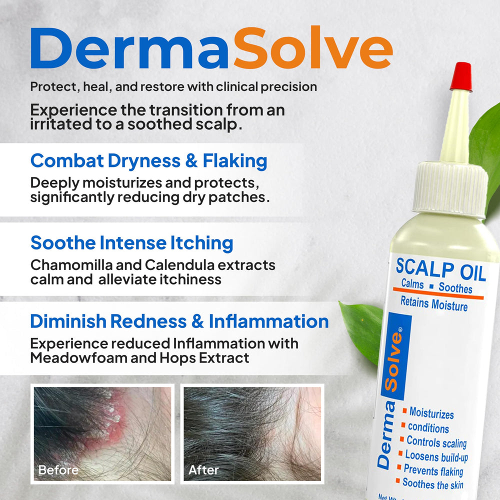 Dermasolve oil texture close-up highlighting lightweight, fast-absorbing finish