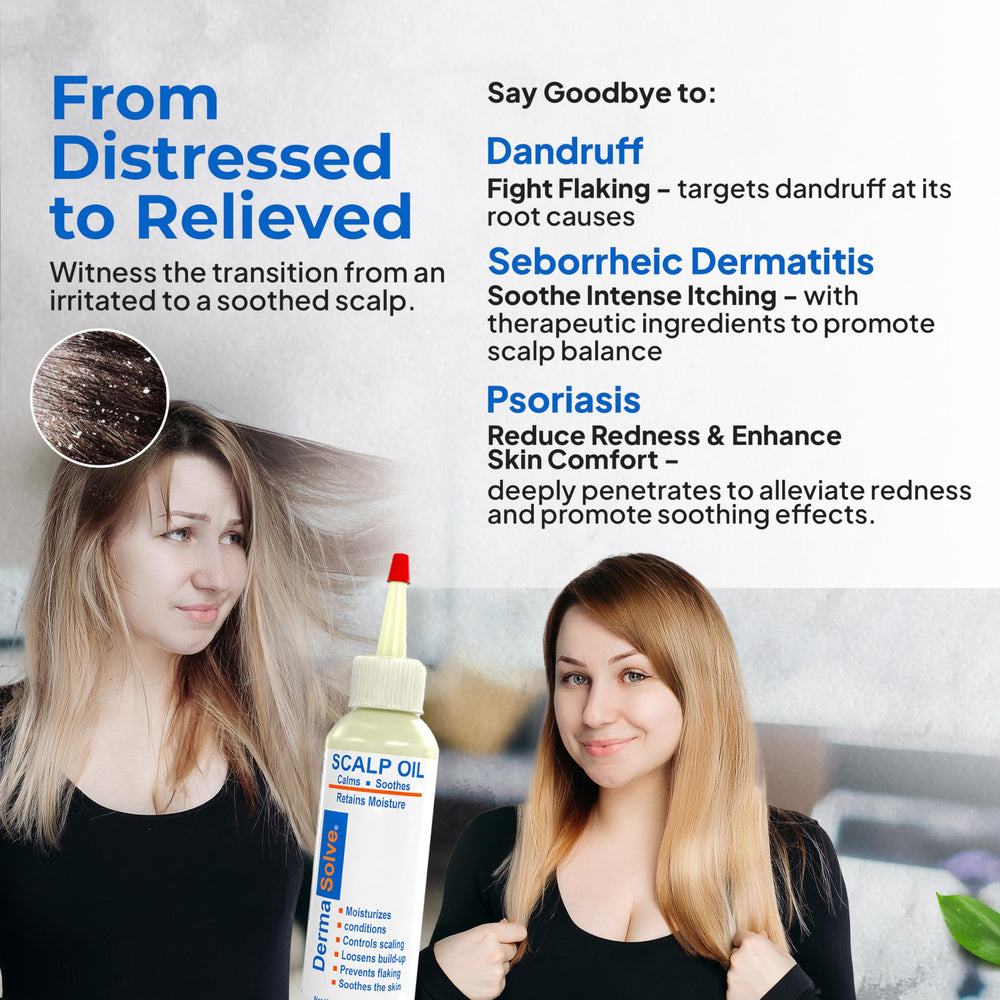 Dermasolve rinsed out with shampoo in morning routine for refreshed scalp feel