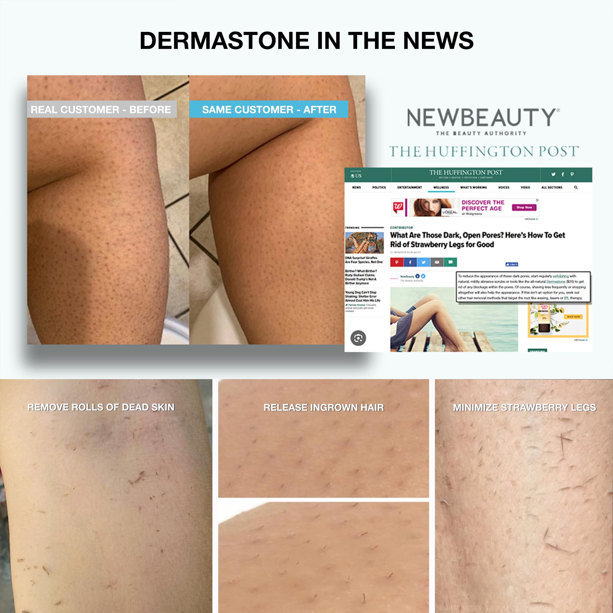 Dermastone being rinsed under water to show easy cleaning and quick-drying convenience
