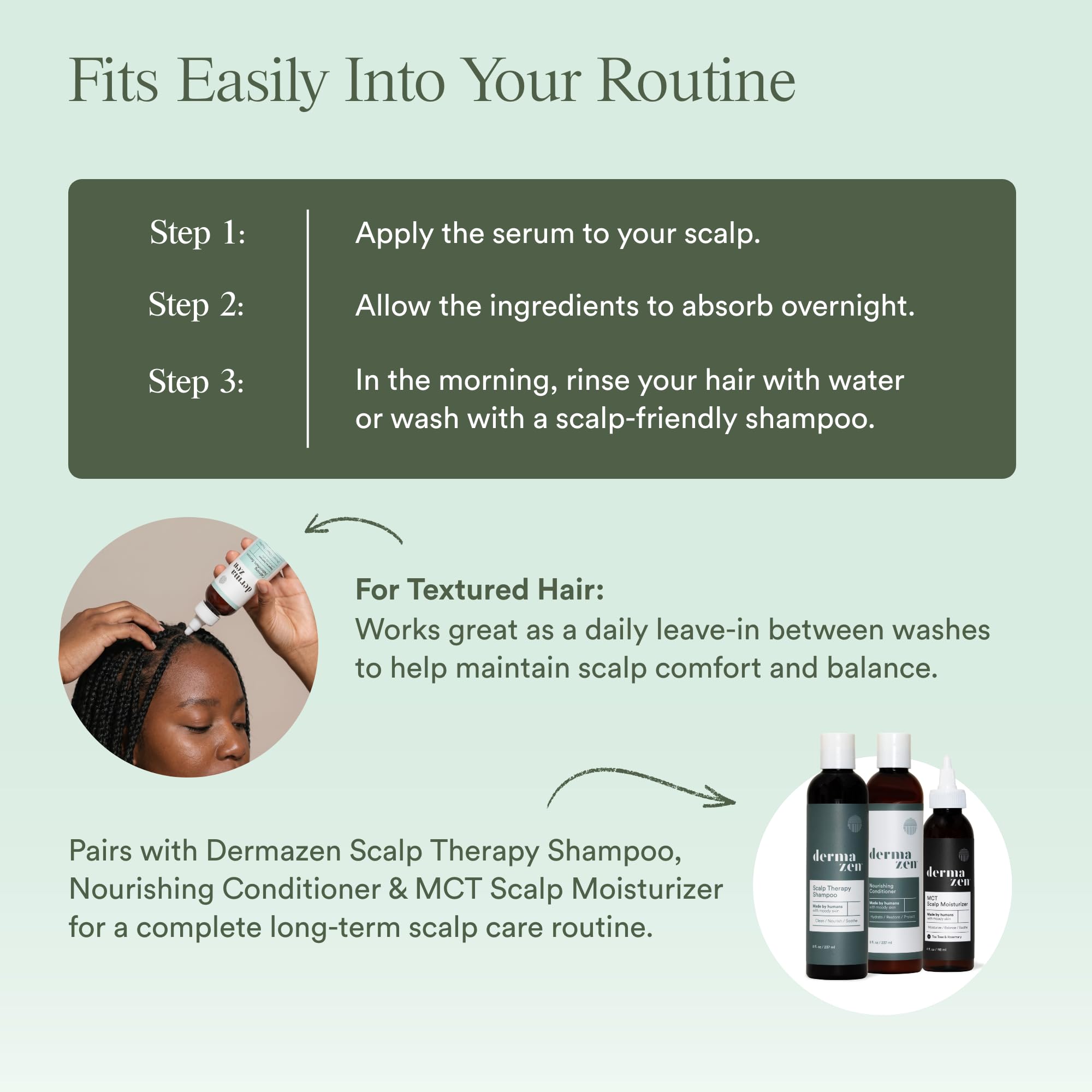 Dermazen ingredients with Dead Sea Salt jar highlighting mineral support