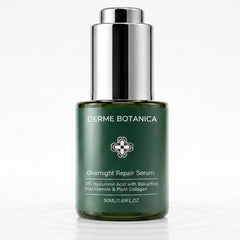 Derme Botanica front packaging showing bottle and elegant label, conveys premium quality
