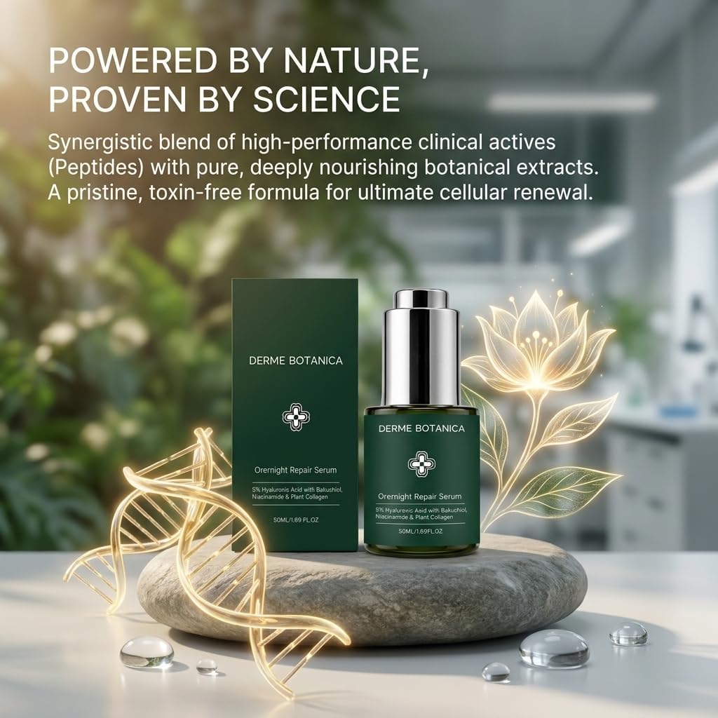 Derme Botanica applying serum to hand to show lightweight finish and hydration