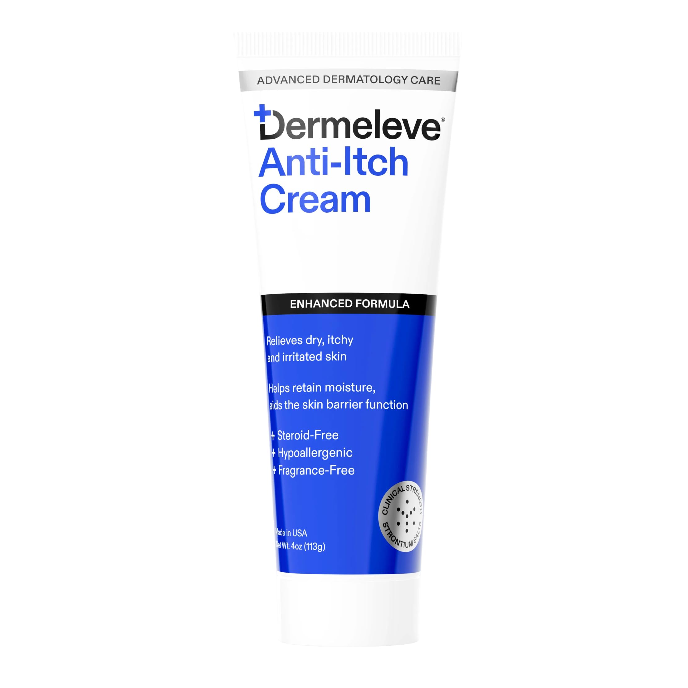 Dermeleve front packaging showing product and dosage for quick selection