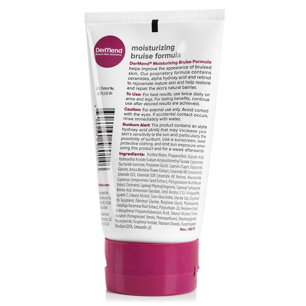 Dermend on bathroom counter as part of mature skin daily routine