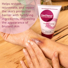 Dermend tube close-up label highlighting ingredients and directions