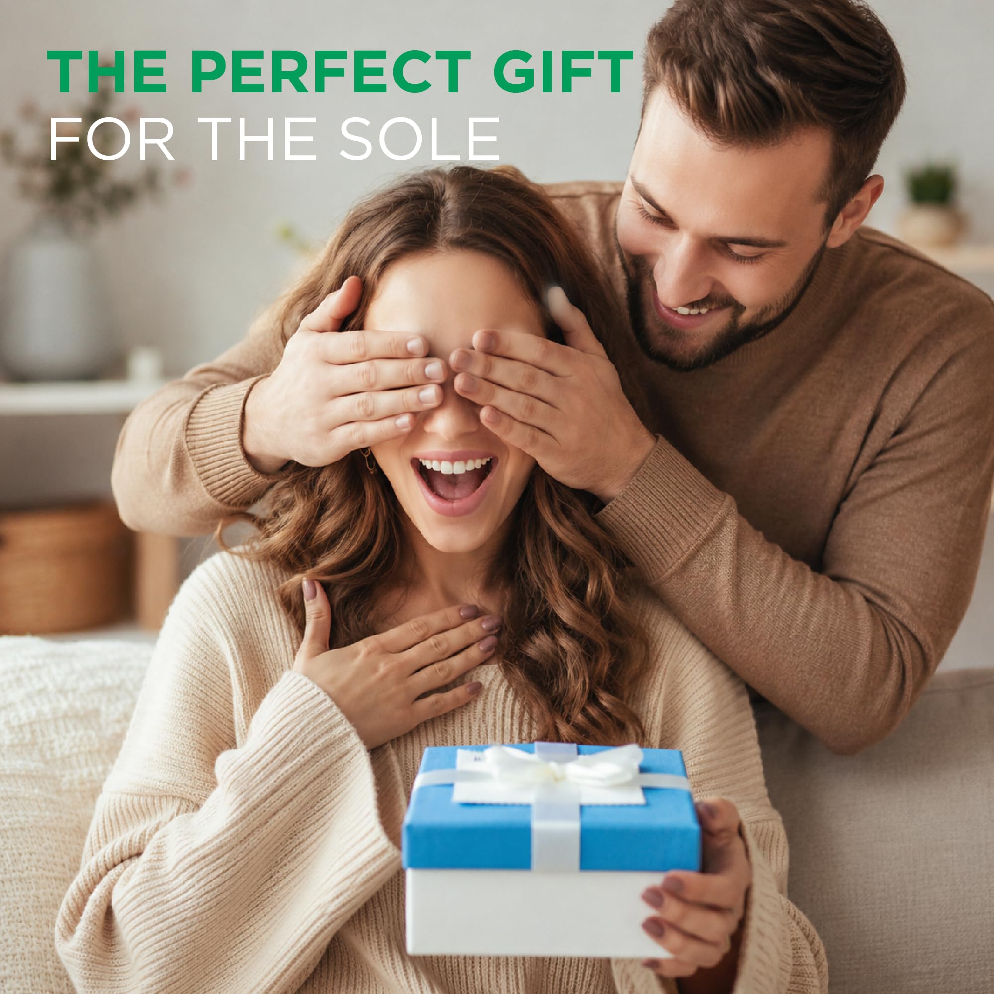 DERMORA gift-ready packaging styled in a lifestyle scene for presentable gifting benefit